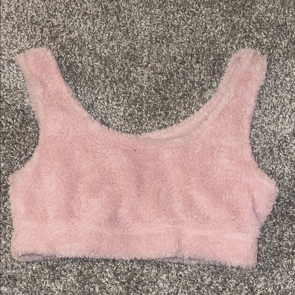 Soft Pink Fuzzy Bralette